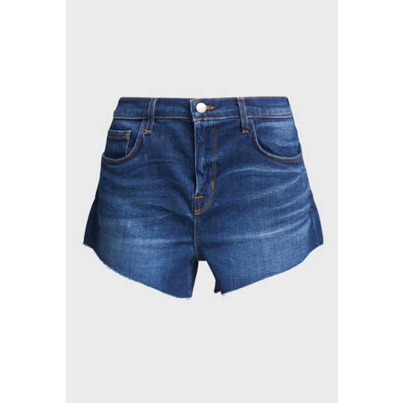 L'Agence Women's Blue Audrey Mid-Rise Short Size 26 NWT - Picture 3 of 11